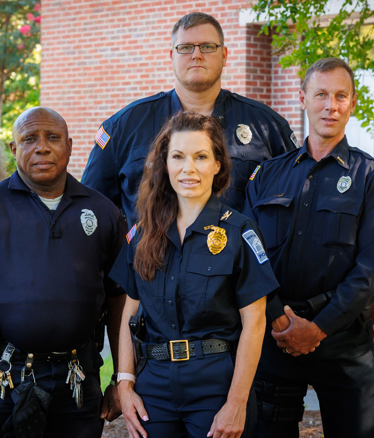 Chief Haley Beckham with officers